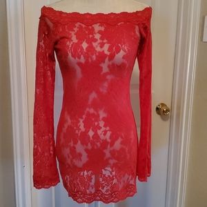 Victoria's Secret Sheer Lace Babydoll Negligee  SZ Med